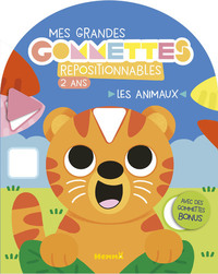 Mes grandes gommettes repositionnables - 2 ans - Les animaux - Avec des gommettes bonus