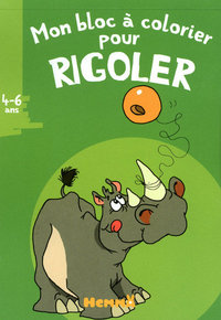 Mon bloc à colorier pour rigoler (rhinocéros)