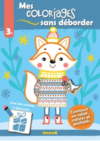 Mes coloriages sans déborder (Hiver - Renard)