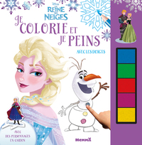 Disney La Reine des Neiges Je colorie et je peins avec les doigts