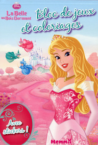 Disney la belle au bois dormant bloc de jeux et coloriages avec stickers