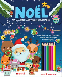 Ma mallette d'activités et coloriages - Noël (Fond bleu nuit)