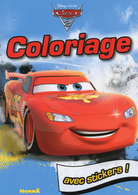 Cars 2 Coloriage avec stickers (Ciel bleu)