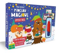Mon P'tit Hemma - Mon premier pinceau magique - Joyeux Noël - 8 cartes magiques - Des coloriages - Des stickers