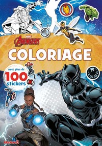 Marvel Avengers - Coloriage avec plus de 100 stickers (Black Panther)