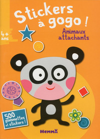 Stickers à gogo ! Animaux attachants (Fond orange)