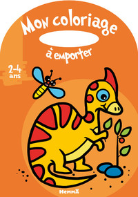 MON COLORIAGE A EMPORTER (2-4 ANS) (DINO ORANGE)