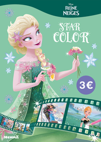 DISNEY LA REINE DES NEIGES STAR COLOR (FOND VERT)