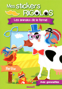 Mes stickers rigolos Les animaux de la ferme avec gommettes