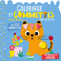 Mon P'tit Hemma - Coloriage et gommettes pour les petits - Les animaux du jardin - + de 300 gommettes repositionnables