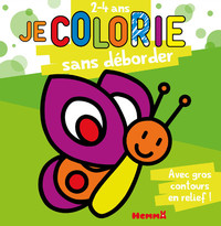 Je colorie sans déborder (2-4 ans) (Papillon) T2 - Avec gros contours en relief !