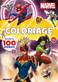 MARVEL - COLORIAGE AVEC PLUS DE 100 STICKERS (CAPTAIN MARVEL ET GAMORA)