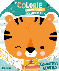 JE COLORIE MES AMIS LES ANIMAUX - AVEC GOMMETTES GEANTES