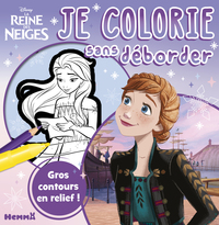 Disney La Reine des Neiges - Je colorie sans déborder (Anna fond mauve dégradé)