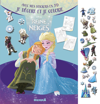 Disney La Reine des Neiges Avec mes stickers en 3D je décore et je colorie