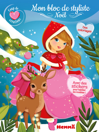 COUP DE COEUR CREATIONS - MON BLOC DE STYLISTE - NOEL - DES COLORIAGES - AVEC DES STICKERS POUR HABI