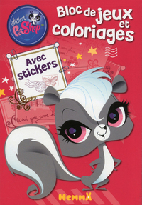 LITTLEST PETSHOP BLOC DE JEUX ET COLORIAGES AVEC STICKERS