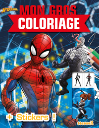 MARVEL SPIDER-MAN - MON GROS COLORIAGE + STICKERS ! (SPIDER-MAN ET VENOM)