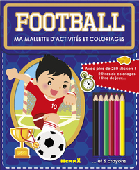 Ma mallette d'activités et coloriages Football (Fond bleu)