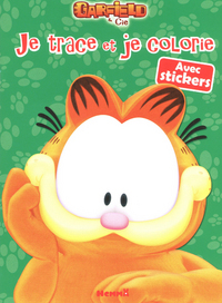 Garfield je trace et je colorie (fond vert)