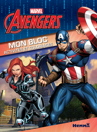 MARVEL AVENGERS - MON BLOC ACTIVITES ET COLORIAGES (BLACK WIDOW ET CAPTAIN AMERICA)