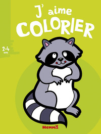 J'aime colorier 2-4 ans (Raton laveur)