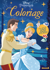DISNEY PRINCESSES - COLORIAGE AVEC PLUS DE 100 STICKERS (CENDRILLON)