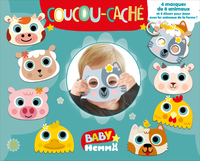 BABY HEMMA - COUCOU-CACHE - 4 MASQUES DE 8 ANIMAUX ET 4 DECORS POUR JOUER AVEC LES ANIMAUX DE LA FER