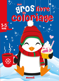Mon gros livre de coloriage (Noël - Pingouin)