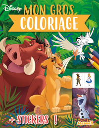 DISNEY - MON GROS COLORIAGE + STICKERS ! (SIMBA, PUMBAA ET ZAZU)