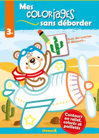 MES COLORIAGES SANS DEBORDER (OURS AVIATEUR)