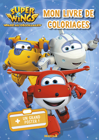 Super Wings Mon livre de coloriages + Un grand poster