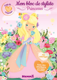 COUP DE COEUR CREATIONS - MON BLOC DE STYLISTE - PRINCESSES - AVEC DES STICKERS POUR HABILLER LES MO