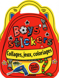 Boys Stickers Collages, jeux, coloriages