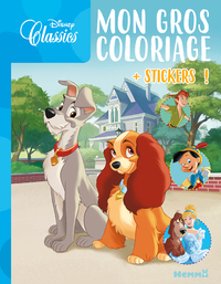 DISNEY CLASSICS - MON GROS COLORIAGE + STICKERS ! (LA BELLE ET LE CLOCHARD)