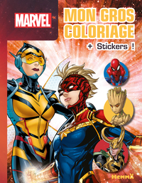 Marvel - Mon gros coloriage + stickers ! (Captain Marvel et La Guêpe)