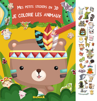 Mes petits stickers en 3D Je colorie les animaux