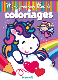 Mon premier bloc de coloriages (Fées et Licornes)
