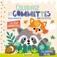 MON P'TIT HEMMA - COLORIAGE ET GOMMETTES POUR LES PETITS - LES ANIMAUX CALINS - + DE 300 GOMMETTES R