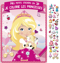 Mes petits stickers en 3D Je colorie les princesses