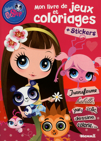 LITTLEST PETSHOP MON LIVRE DE JEUX ET COLORIAGES + STICKERS