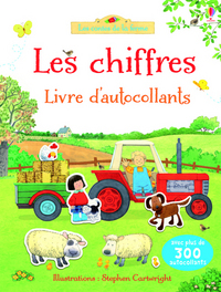 Les chiffres - les contes de la ferme - livre d'autocollants