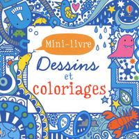 DESSINS ET COLORIAGES BLEU - MINI-LIVRE