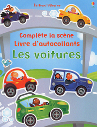 Les voitures - Complète la scène - Livre d'autocollants