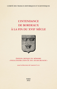 L'intendance de Bordeaux à la fin du XVIIe siècle