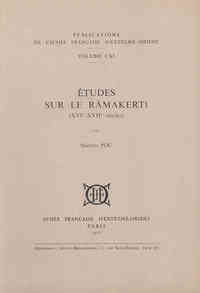 Etudes sur le Ramakerti (XVIe - XVIIe siècles)