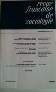 REVUE FRANCAISE DE SOCIOLOGIE JANVIER-MA