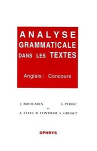 Analyse grammaticale dans les textes - anglais, concours