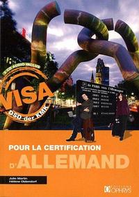 VISA pour la certification d'allemand