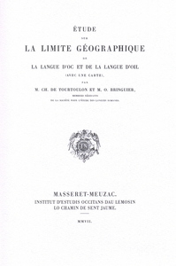 Étude sur la limite géographique de la langue d'oc et de la langue d'oïl (avec une carte)